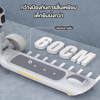 Beige รถสกู๊ตเตอร์เด็ก พับได้ ปรับระดับได้ มีที่นั่ง ล้อเงียบ เล่นในบ้าน-นอกบ้าน สำหรับเด็ก 2-12 ปี