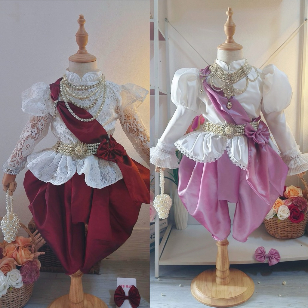 🙏ชุดไทย 🌸แม่หญิงแย้ม 🌸 งานสวยมาก ฝีมือคนไทย❤️พร้อมจัดส่งภายใน24ชม.