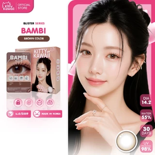 [สินค้าใหม่] Kitty Kawaii Contact Lens : Bambi Brown (Blister pack) - คอนแทคเลนส์รายเดือน