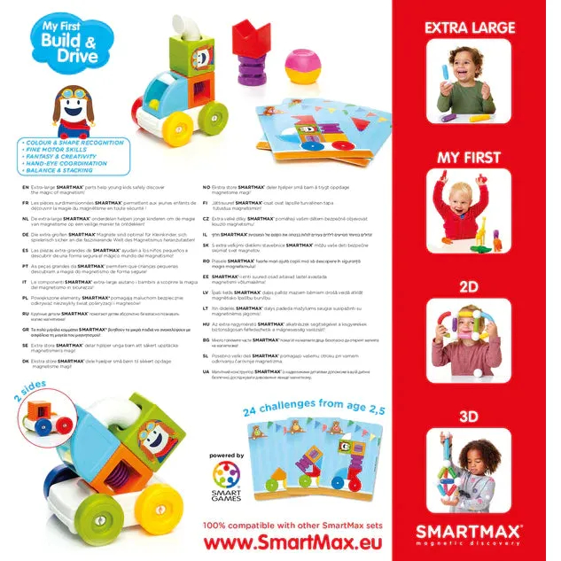 SMART MAX, My First Build & Drive ของเล่นเสริม STEM ตัวต่อแม่เหล็ก สำหรับเด็ก 1 ปี+ ลิขสิทธิ์แท้ — صورة 3