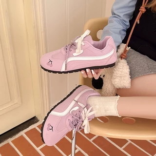 ส่งฟรี รองเท้าผ้าใบน่ารัก รองเท้าผู้หญิง พร้อมส่ง ผ้าใบลำลองแฟชั่นสไตล์เกาหลี พื้นนุ่ม น้ำหนักเบา [LND3376]