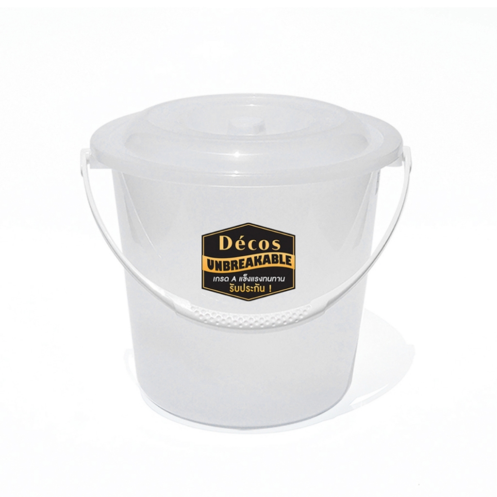 Decos ถังน้ำพลาสติก 87 ลิตร พร้อมฝา รุ่น 319A สีขาว |BAI|