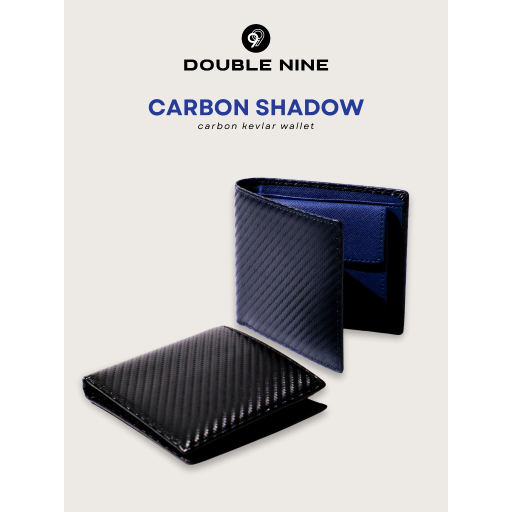 DOUBLE NINE : CARBON SHADOW WALLET กระเป๋าสตางค์ลายคาร์บอนเคฟล่า