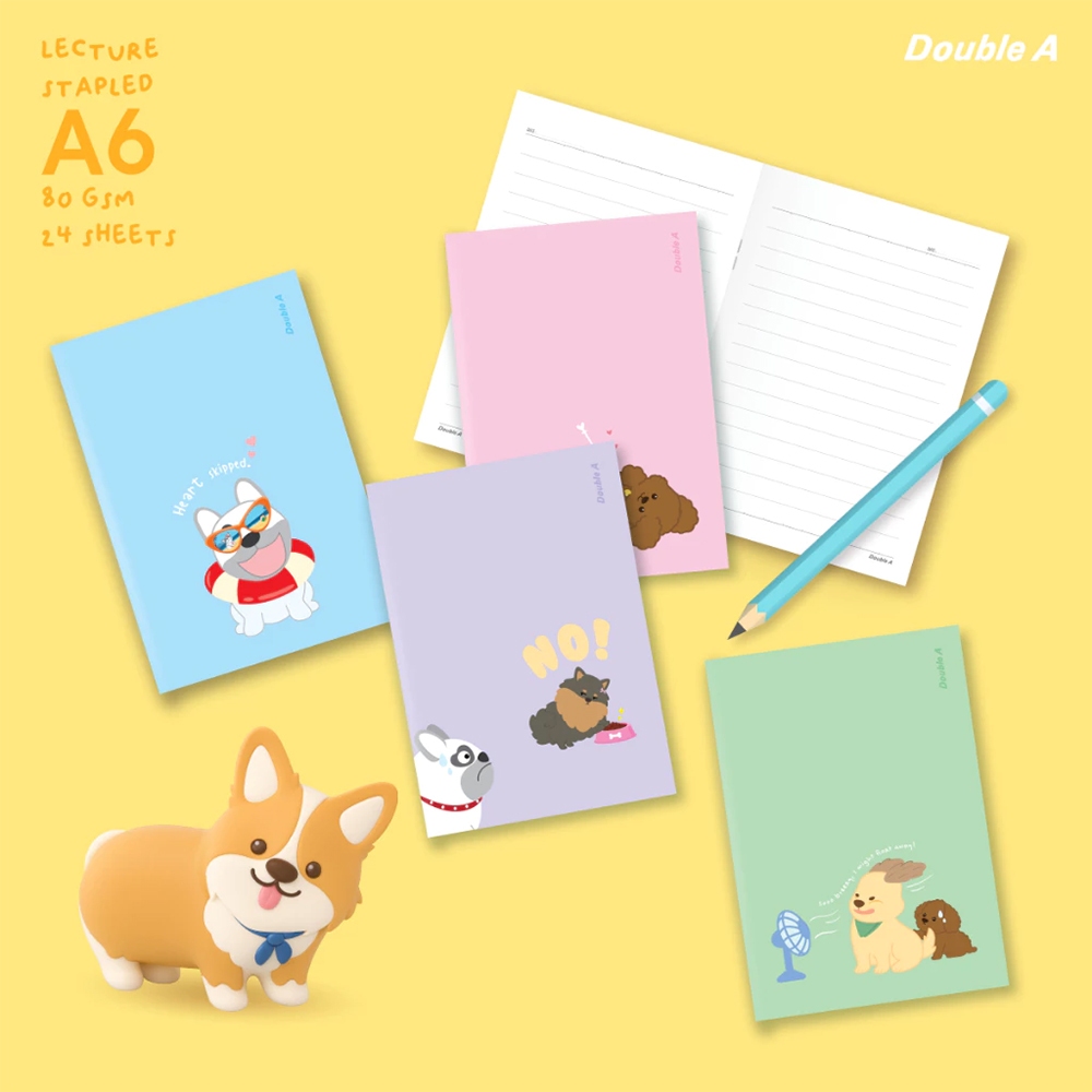 Double A สมุดบันทึก สมุดโน๊ต (คละลาย) ขนาด A6 80แกรม 24แผ่น - รูปที่ 2