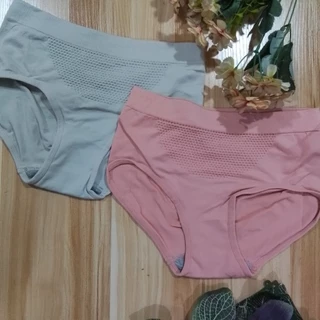 ร้านHappybra_shop official store พร้อมส่ง!!กางเกงในผู้หญิง เนื้อผ้าทอรังผึ้ง3Dทรงกระชับสัดส่วนเก็บหน้าท้องสบายตัวมี4สี