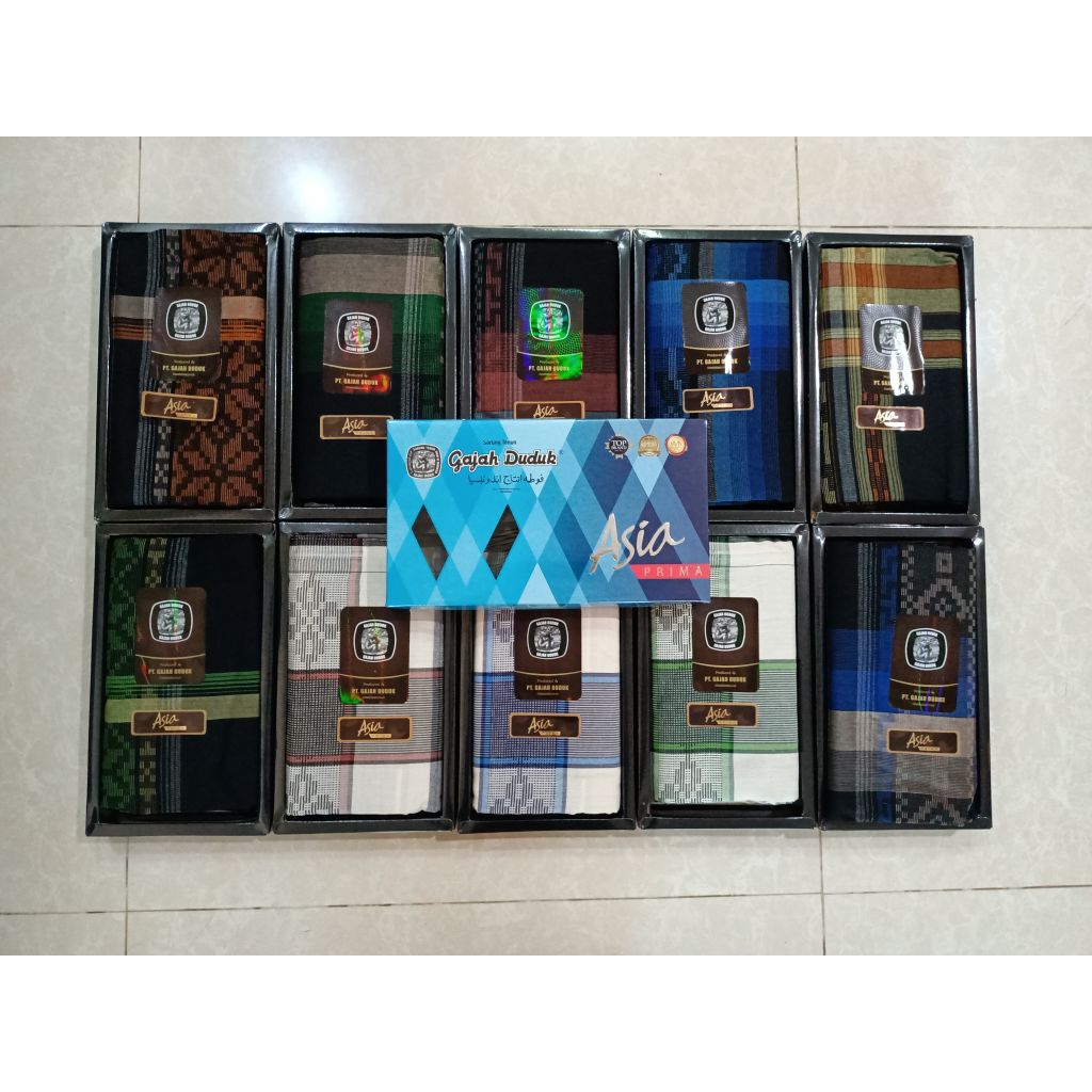 ผ้าโสร่งผู้ชายตรา Gajah duduk Asia เนื้อผ้าดี ซับน้ำไม่ลื่น เย็บแล้ว