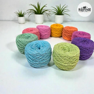 เชือกฟอกนิ่มโทนสีพาสเทล สำหรับถักหมวก กระเป๋า 100g 👜👒