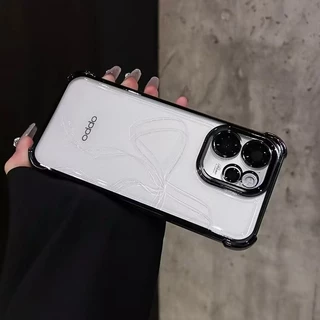 เคสใส ขอบสี กันเลนส์กล้อง สำหรับOppo Reno16 Pro Reno16F Reno15 Reno15Pro Max Reno15F กันกระแทก