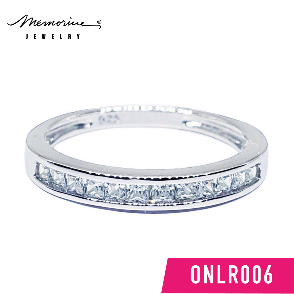 Memorine Jewelry แหวนเงินแท้ 925 ฝังเพชรสวิส (CZ) : ONLR006