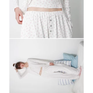 kome.offi กางเกงขายาวลายดอก รุ่น roselyn pant
