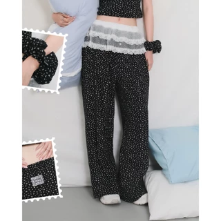 kome.offi กางเกงขายาวลายดอก รุ่น roselyn pant