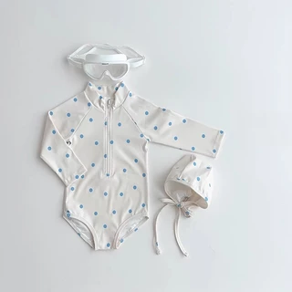 NT-197 👉ส่งด่วนกรุงเทพฯ👈 🌊 เซตชุดว่ายน้ำ Baby Rash Guard ลายคิ้วท์เกินต้าน! 2 แบบ