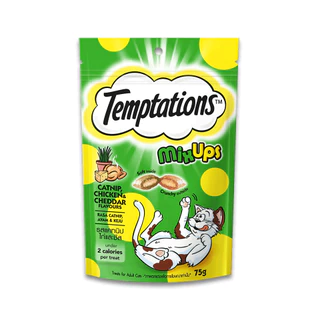 Temptation เทมเทชันส์ ขนมแมวสอดไส้ แบบเฉพาะของอาหารแมว วิสกัส ขนาด 75 กรัม