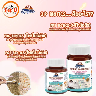 KANIVA PRE PRO POSTBIOTICS with COLLAGEN (3P) อาหารเสริมดูแลลำไส้และเสริมภูมิคุ้มกัน - Granules (แกรนูล) For Dogs & Cats