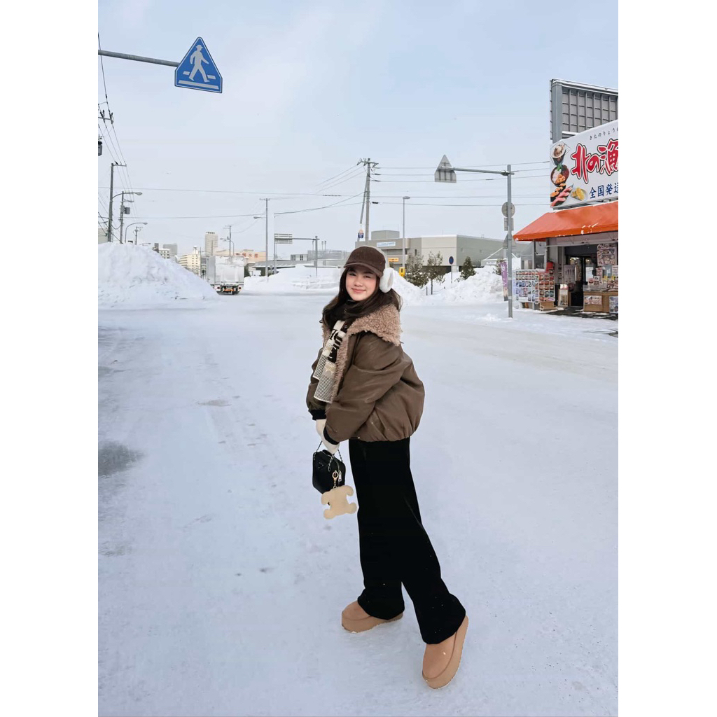 ( พร้อมส่ง ) Hokkaido Bushyfleece เกรดพรีเมี่ยม ผ้ากันลม อุ่นนุ่มยืด เอวสูงบูทคัตทรงสวยมาก ราคา ถูกที่สุด ดีลบีเคเค แกลเลอรีภาพที่ 8