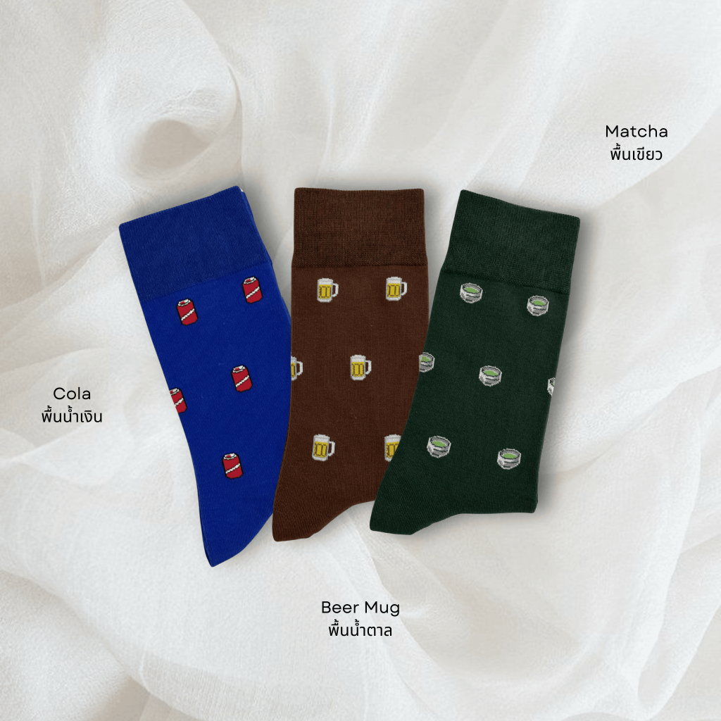 Sockloom [แพ็ค 3] ถุงเท้าทำงาน สูท ถุงเท้าลำลอง ข้อยาว ข้อกลาง unisex ฟรีไซส์ ธุรกิจ กีฬา คุณภาพดี gift set กล่องของขวัญ