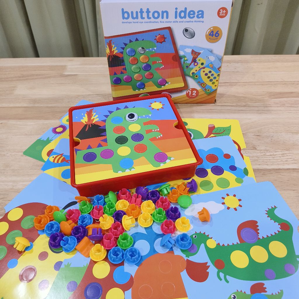 🏅Kids learning🏅Button Idea เกมส์ฝึกทักษะ แยกสี เกมส์ปักหมุด เกมส์ฝึกสมอง เกมส์เด็ก