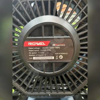 ROWEL พัดลม ไร้สาย 20V รุ่น DFA750RX-S (โฉมใหม่) มีตัวเลือก แบตและแท่นชาร์จ ขนาด 8" CORDLESS FAN พัดลมตั้งโต๊ะ แคมป์ปิ้ง