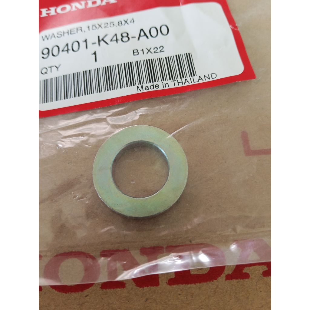 แหวนรองน็อตชามหน้า PCX150 ปี2018-2019 PCX160 ปี2021 แท้ศูนย์HONDA 90401-K48-A00