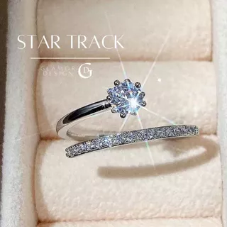 GLAMOR✨แหวนเงิน Star Track แหวนแฟชั่น แหวนดาว แหวนผู้หญิง แหวนปรับขนาด Valentine ของขวัญ