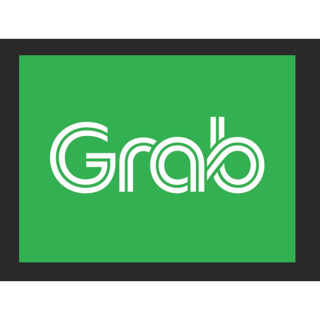 ป้ายไวนิลแกป แก๊ป แกร๊ป GRAB grab ขนาด 40*30 ซม. แนวนอน พร้อมพับขอบ