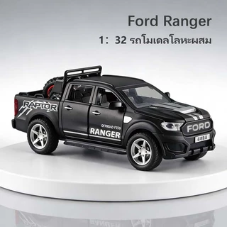 พร้อมส่ง โมเดลรถ Pickup Ford F350 1/32 รถบรรทุกของเล่น มีไฟมีเสียง ประตูเปิดได้