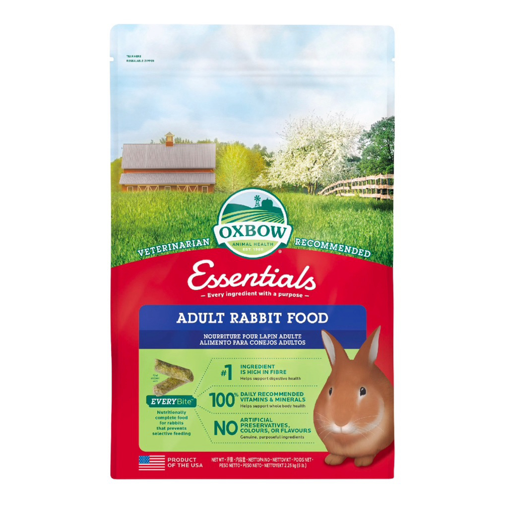 Oxbow Essentials Adult / Young Raabit Food อาหารเม็ดสำหรับกระต่ายโตและลูกกระต่าย ขนาด 2.25 Kg