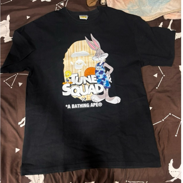 (มือสอง) BAPE x SPACEJAM size:XL อก44 ยาว29นิ้ว