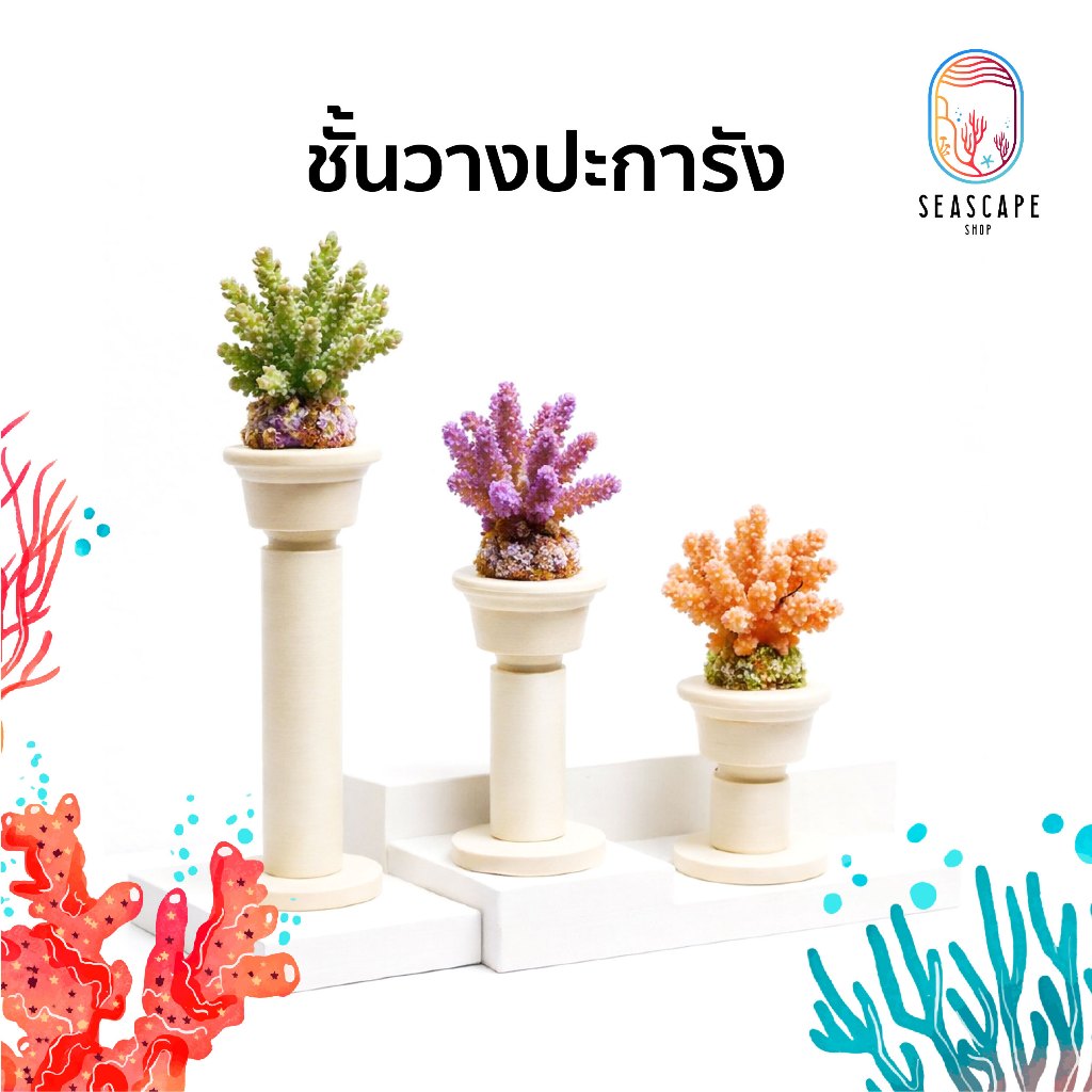 ชั้นวางปะการังต่อขา หัวปรับหมุนไ้ด้ 3cm 5cm 7cm