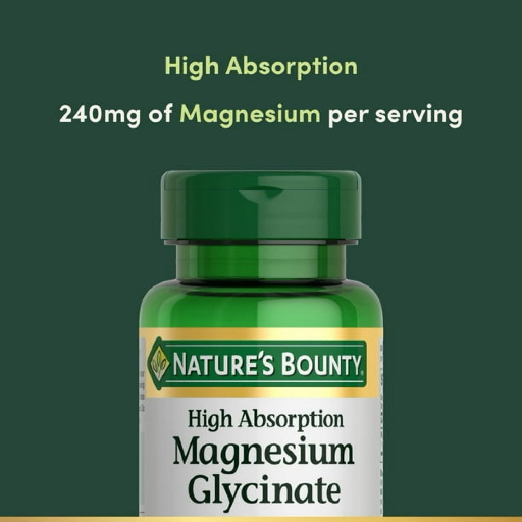แพ็คคู่ถูกกว่า 20% เลยจ้า💊Nature's Bounty Magnesium Glycinate 240 Mg, 2 กระปุก