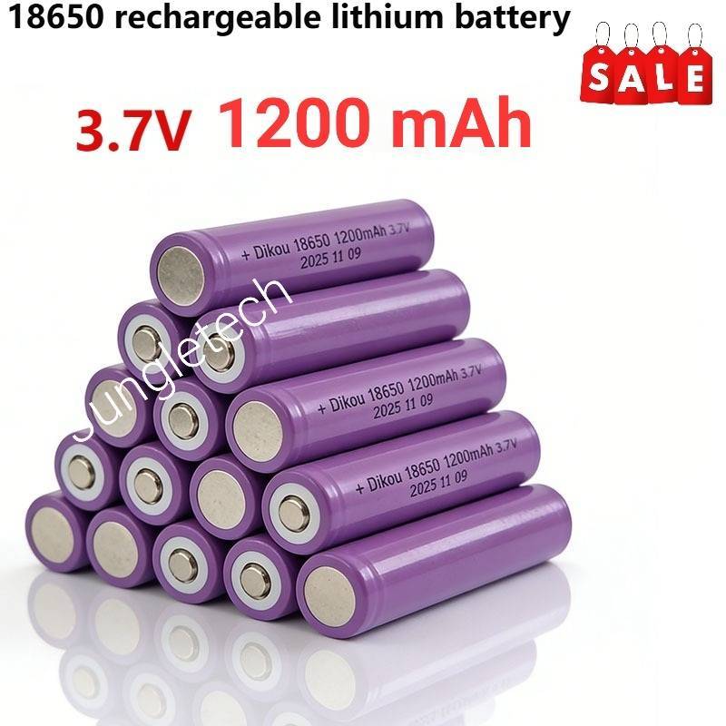 (แพ็ค 4 ก้อน ถ่านชาร์จ Li-ion Battery 1200mAh  3.7V Lithium ของใหม่ แท้100% ผลิต2025 การันตีแบตเต็ม