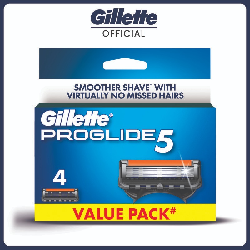 ยิลเลตต์ ฟิวชั่น โปรไกลด์ ใบมีดโกน แพ็ค 4 ชิ้น Gillette Fusion Proglide Blade 4 Cartridges Refills