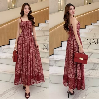 ❣️พร้อมส่ง📌 Swan 173 เดรสลูกไม้ สายถักหลัง ใส่ออกงาน ดินเนอร์ งานแต่ง PS.CLOSET