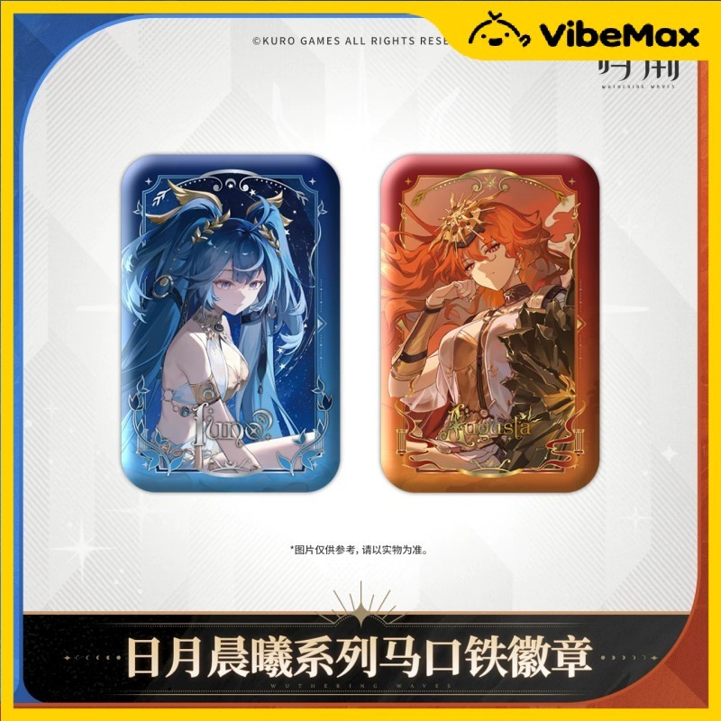 [✨NEW⚡พร้อมส่ง] Wuthering Waves เข็มลกัด การ์ดสะสม การ์ด Sun, Moon, Dawnbreak Series Augusta,Iuno