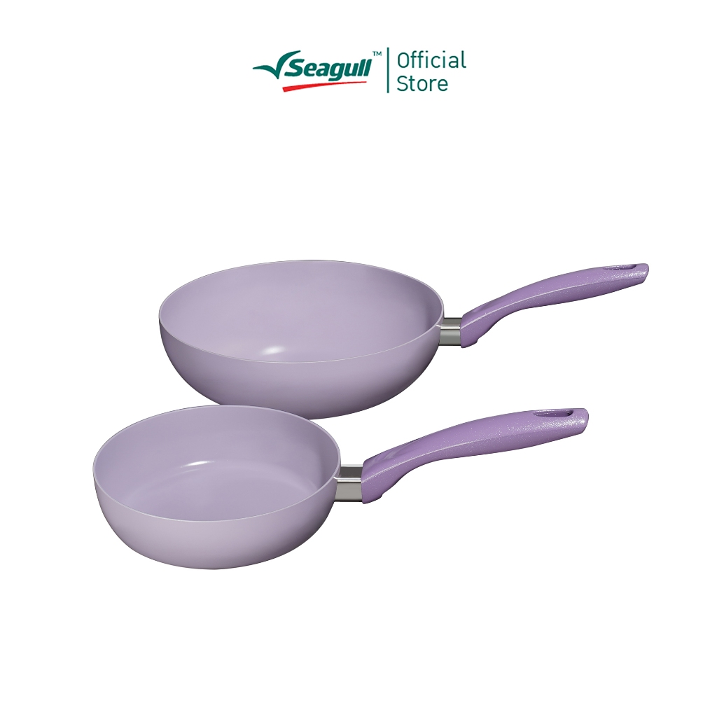 Seagull ชุดเครื่องครัวนอนสติ๊ก ลาเวนเดอร์ (2 ชิ้น) Lavender Non-stick Cookware Set