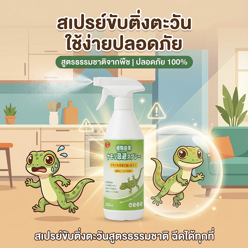 🦎ไร้สารเคมี 100% 🦎Lab สเปรย์ไล่จิ้งจก ยาไล่ตุ๊กแก ยากำจัดจิ้งจก 510ml ไล่จิ้งจก ไล่ตุ๊กแก ยากำจัดตุ๊กแก สูตรเข้มข้น