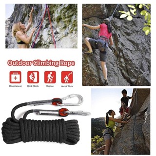 COD 12มม.เชือกโรยตัว ปีนเขา อุปกรณ์นิรภัย พร้อมตะขอ 10เมตร 2…