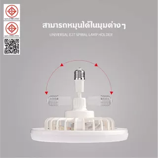 พัดลมโคมไฟ ไฟเพดาน led 30W หลอดไฟกลม LED Bulb Light พัดลมติดเพดาน หลอดไฟในบ้าน