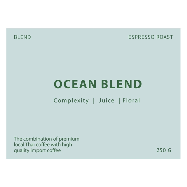 Ponganes Ocean Blend  (บรรจุ 250g) เมล็ดกาแฟคั่วอ่อน | เมล็ดกาแฟเบลนด์อาราบิก้า100%