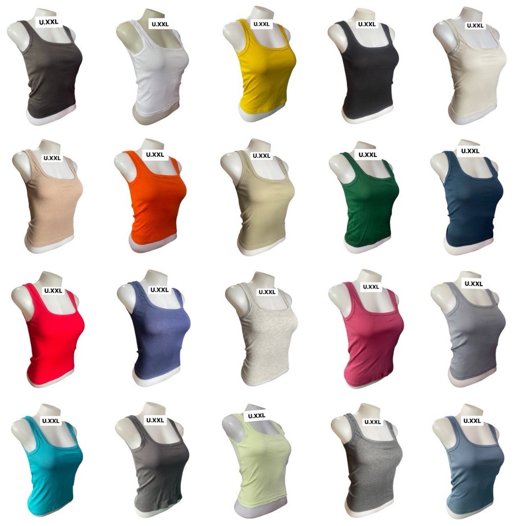 เสื้อกล้ามคอยูบิ๊กไซส์XL-XXL เอวลอย (ผ้าคอตตอน) สาวอวบ เนื้อผ้ายืดตามตัว สีไม่ตก คุ้มสุดๆ ลดราคากระหน่ำ