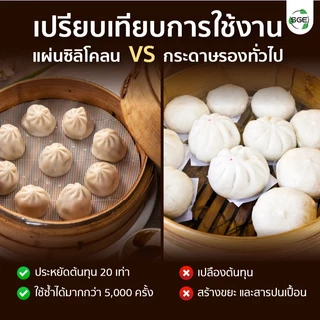SGE แผ่นรองซิลิโคน แผ่นนึ่งซาลาเปา แบบกลม ทนความร้อน 220°C รุ่น SSM-C