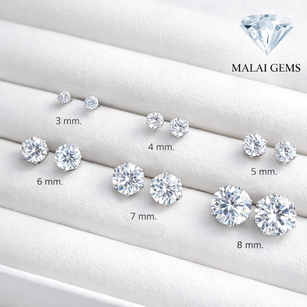 ต่างหูเพชรสวิส CZ แท้100% 💎 Malai Gems ต่างหูแฟชั่น ตุ้มหู มีใบรับประกัน มีส่งด่วนทันที🇹🇭 thumbnail 4