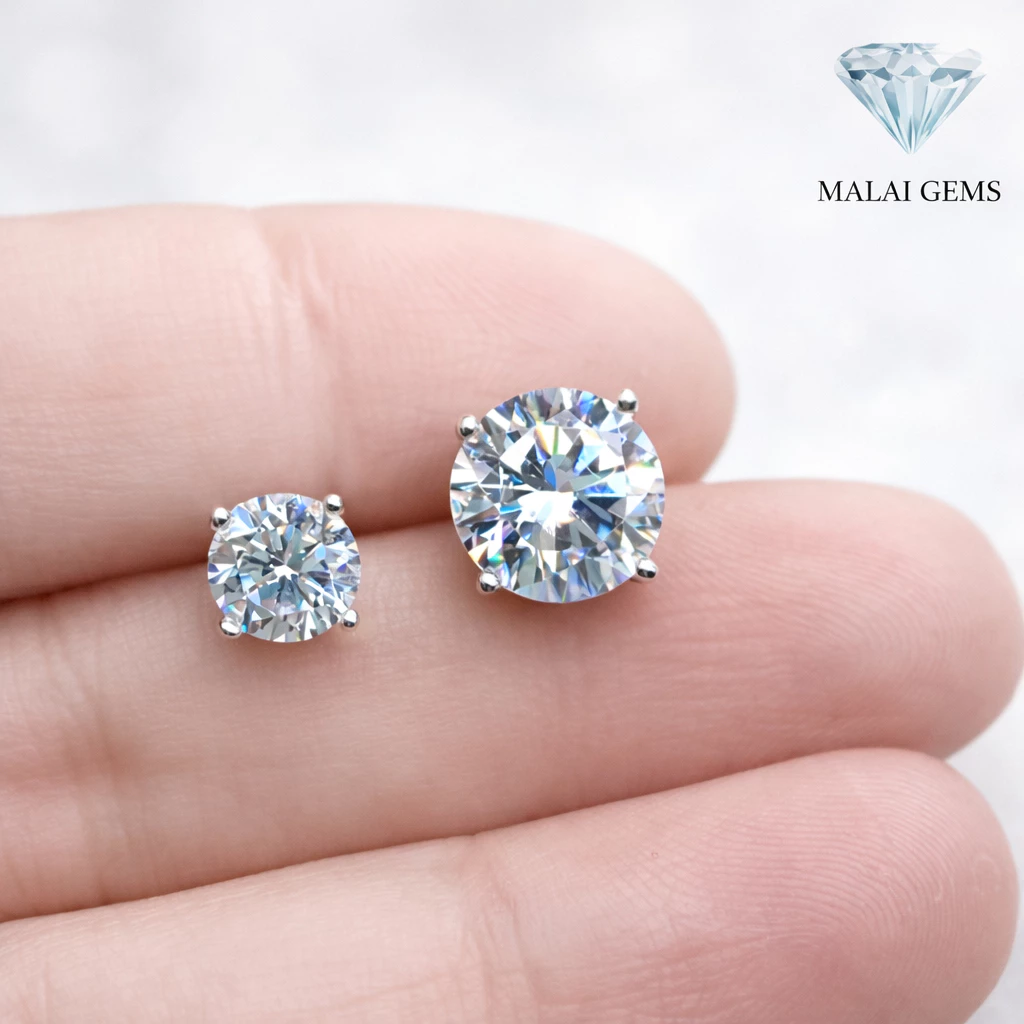ต่างหูเพชรสวิส CZ แท้100% 💎 Malai Gems ต่างหูแฟชั่น ตุ้มหู มีใบรับประกัน มีส่งด่วนทันที🇹🇭 thumbnail 5