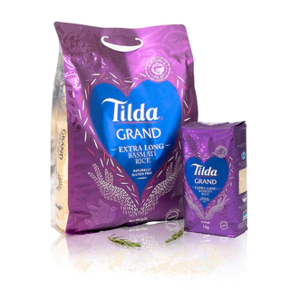 ทิลด้า ข้าวบาสมาติ พันธุ์เม็ดใหญ่ยาว 5 กก. - Basmati Rice Grand 5kg Tilda brand