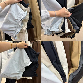 Reallyshops #9332 #9379(K) กางเกงขาบอลลูนยาว เอวยางยืด ผู้หญิง พร้อมส่ง