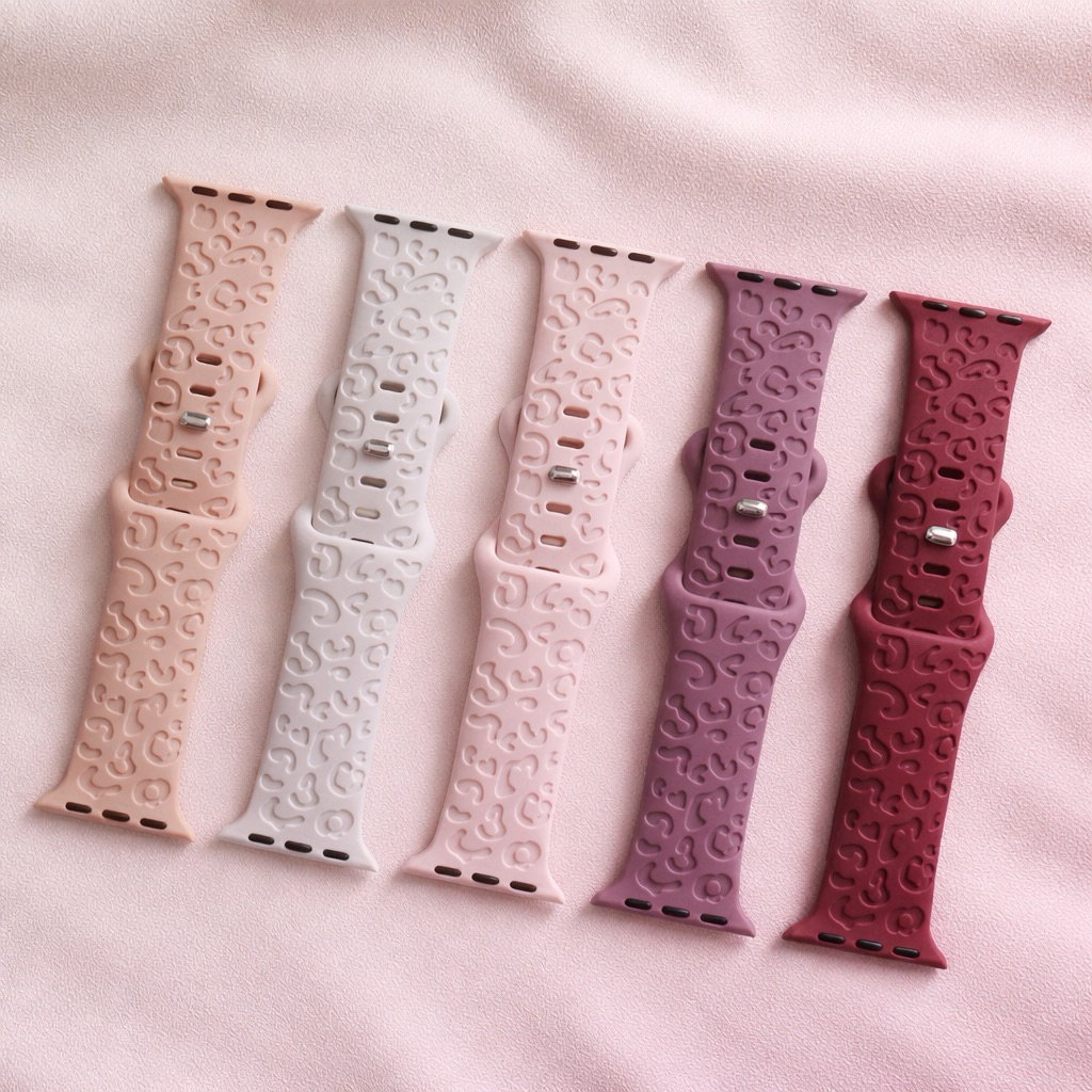 ใหม่ สายปั้มลายเสือซิลิโคน สำหรับสมาร์ทวอทช์ ขนาด45-49mm