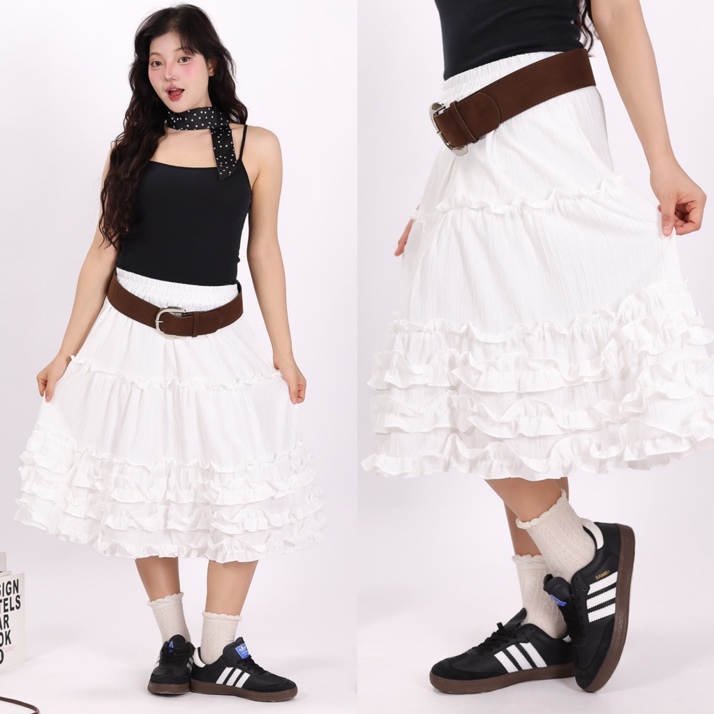 Marchroom.bkk - Cloudy skirt (white) พร้อมส่ง