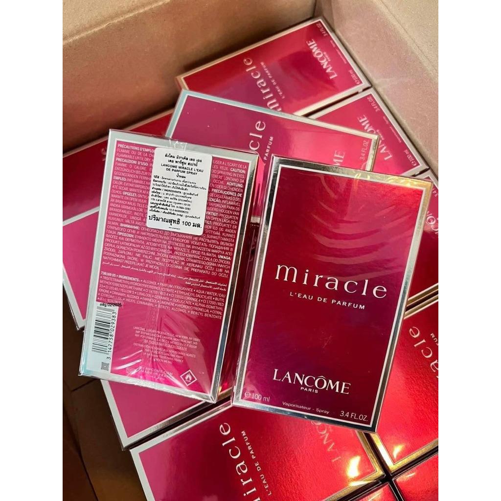 Lancome miracle edp 100ml กล่องซีล