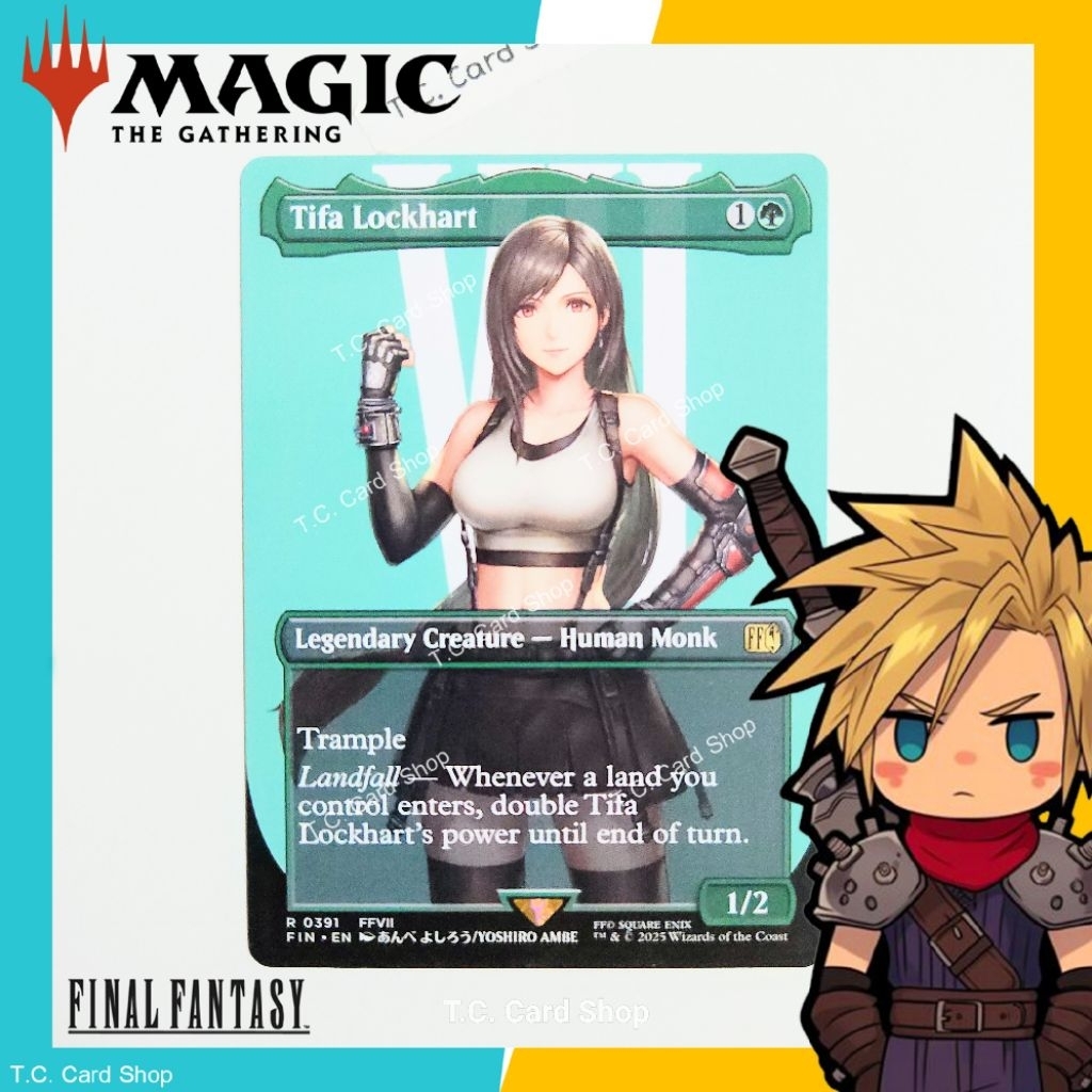 Tifa Lockhart (Borderless) - R0391 FFVII - Final Fantasy - Magic the Gathering (MTG) (FIN)