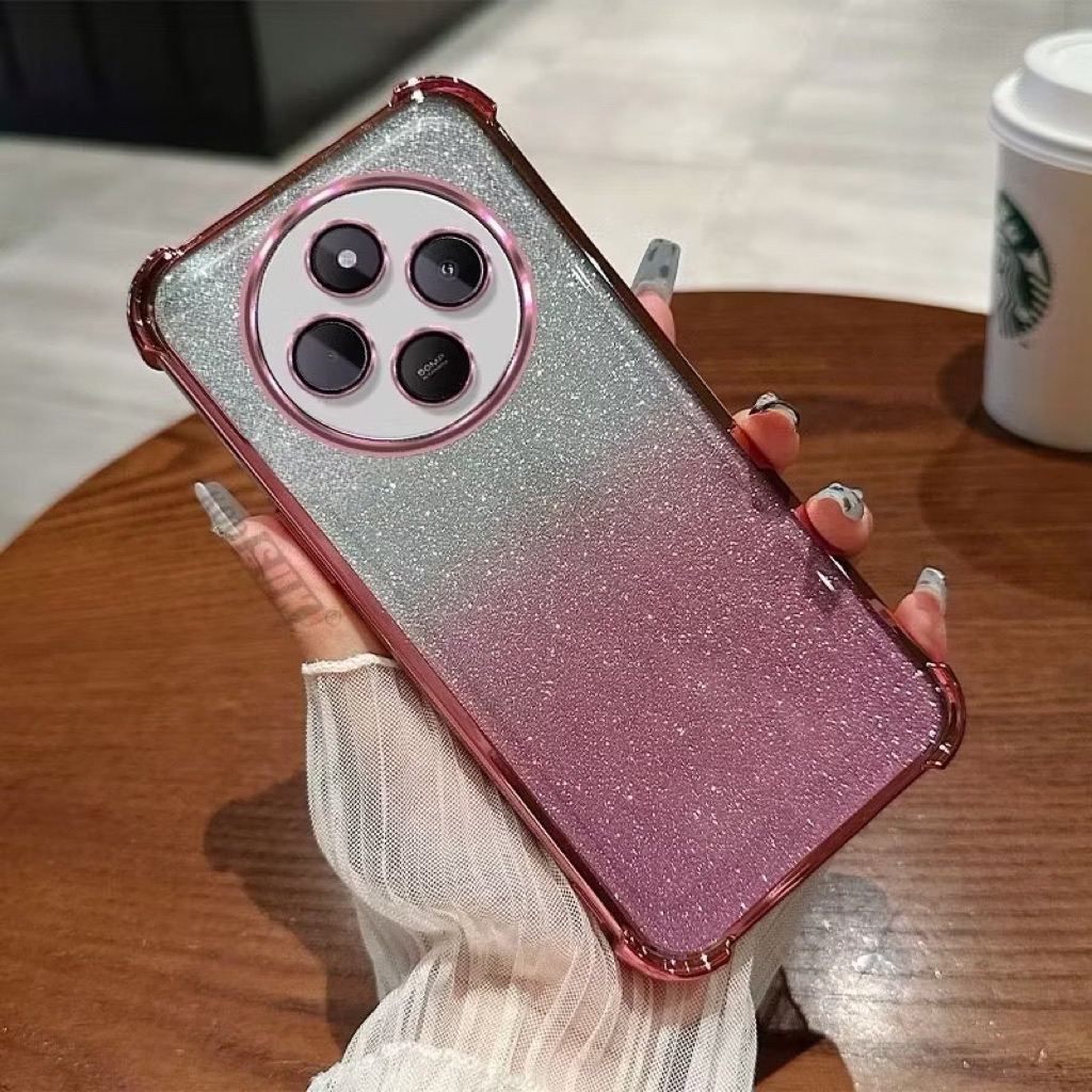 เคส กากเพชร สำหรับ Xiaomi Redmi 15 15C Poco C75 C71 C85 Mi15T โทนสีสวย กันกล้อง หรูหรา กากเพชร 2in1ฟ